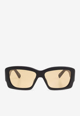 Jacquemus Logo Print Square Sunglasses Yellow JAC60 0-C5SUN