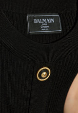 فستان قصير مُضلع بحمالات عنق