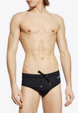 سروال سباحة بشعار مطبوع