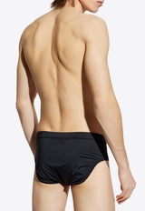 سروال سباحة بشعار مطبوع