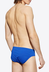 سروال سباحة برقعة شعار بارزة