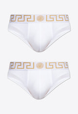 Versace Greca Border Briefs - Set of 2 AU10180 1A10011-A81H