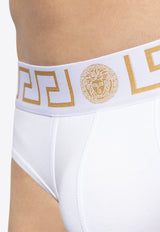 Versace Greca Border Briefs - Set of 2 AU10180 1A10011-A81H