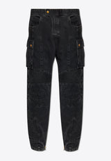 Balmain Cargo style jeans Black EH1MH190 DE40-0PC