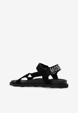 Moschino Sandals with logo Black MB16253G0M GF0-000