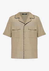 Balmain Short sleeve shirt Beige EH1HN120 VH50-8AJ