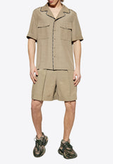 Balmain Short sleeve shirt Beige EH1HN120 VH50-8AJ