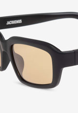Jacquemus Marino Rectangular Sunglasses Yellow JAC64 0-C1SUN