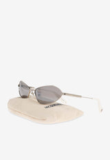 Jacquemus Salon Cat-Eye Sunglasses Silver JAC68 0-C3SUN