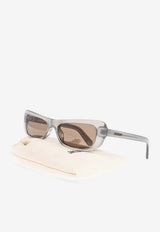 Jacquemus Capri Rectangular Sunglasses Silver JAC55 0-C6SUN