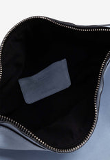Moschino Suede Shoulder Bag Light Blue MC4185PP1M OF0-70A