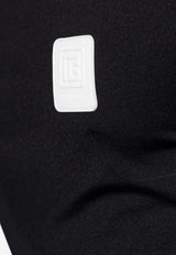Balmain Logo Patch Crewneck T-shirt Black BWM351560 0-001