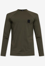 Balmain Logo Long-Sleeved Rashguard Khaki BWM021560 0-310