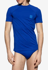 Balmain Logo Patch T-shirt Blue BWM351560 0-400