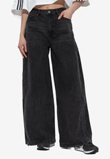 Adidas Originals Adilenium Season 3 Zip Washed Jeans Black JX9211 0-BLACK