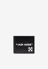 Off-White Foldable Printed Leather Wallet Black OMNC098C99 LEA001-1001