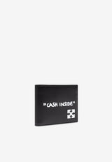 Off-White Foldable Printed Leather Wallet Black OMNC098C99 LEA001-1001