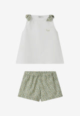 Girls Floral Shorts Set