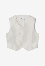 Baby Pinstriped Double-Breasted Vest