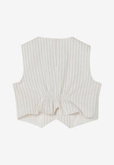 Baby Pinstriped Double-Breasted Vest