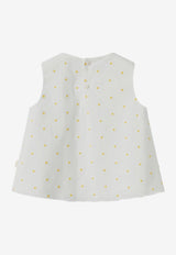 Girls Floral-Embroidery Top
