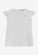 Baby Embroidred Ruffled-Sleeves Top