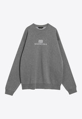 Balenciaga BB Logo Crewneck Sweatshirt Gray 818422T3368/R_BALEN-1380
