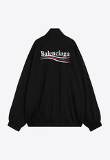 Balenciaga Political Campaign Zip-Up Sweatshirt Black 818502TRVE2/Q_BALEN-1089