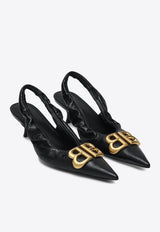 Balenciaga Monaco 50 BB Logo Slingback Pumps Black 818870WBD4T/Q_BALEN-1080