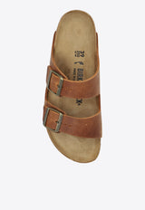 Arizona Two-Strap Leather Slides