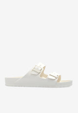Birkenstock Arizona Essentials Buckled Slides Cream 1027305 0-EGGSHELL
