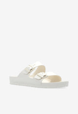 Birkenstock Arizona Essentials Buckled Slides Cream 1027305 0-EGGSHELL