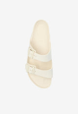 Birkenstock Arizona Essentials Buckled Slides Cream 1027305 0-EGGSHELL