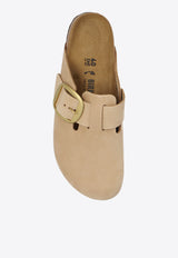 Birkenstock Boston Big Buckle Leather Clogs 1028052 0-SANDCASTLE