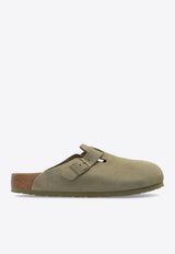 Birkenstock Boston Suede Buckled Clogs 1025788 0-FADED KHAKI