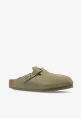 Birkenstock Boston Suede Buckled Clogs 1025788 0-FADED KHAKI