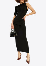 فستان دريبيادو غير متماثل بطول منتصف الساق