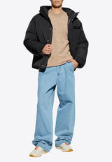 Logo Patch Hooded Puffer Jacket