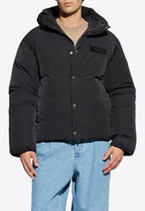 Logo Patch Hooded Puffer Jacket