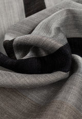 Ferragamo Logo Jacquard Striped Silk-Blend Scarf 520120 ST BIGLOGO 776137-STONE RED