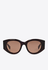 Chloé Square-Framed Sunglasses with Logo-Lettering Brown CH0251S 0-002