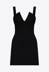 V-neckline Fitted Mini Dress