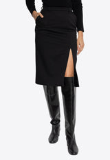 Dolce & Gabbana High-Rise Wool Skirt with Slit F4CXHT FU28J-N0000