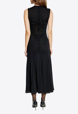 Dolce & Gabbana Semi-Sheer Sleeveless Midi Dress F6DCFT HU7JI-N0000