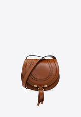 Chloé Small Marcie Leather Saddle Shoulder Bag Brown CHC24AS680 N57-26M