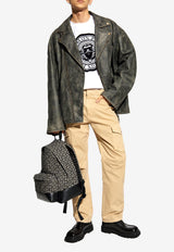 Balmain Straight-Leg Cargo Pants Beige DH1MI080 CF31-8BX