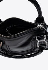 Chloé Small Marcie Leather Shoulder Bag Black CHC24AS628 N90-001