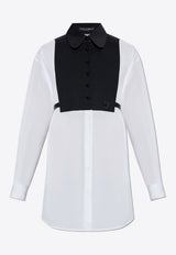 Paneled Button-Up Shirt