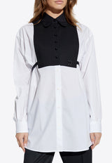 Paneled Button-Up Shirt