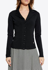 DG Logo Button-Up Knit Cardigan